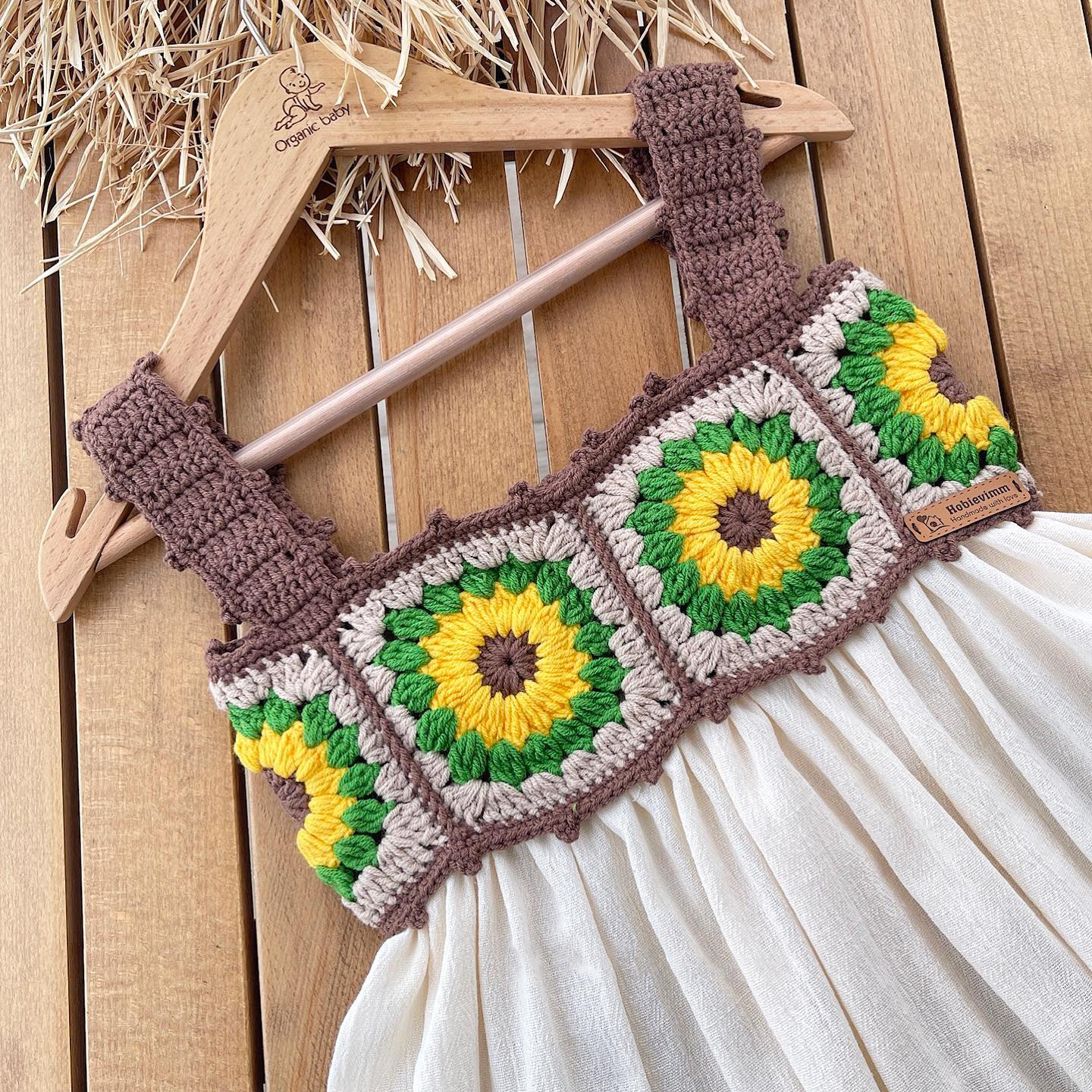 Crochet Yoke with Lawn Frock - YarnDream